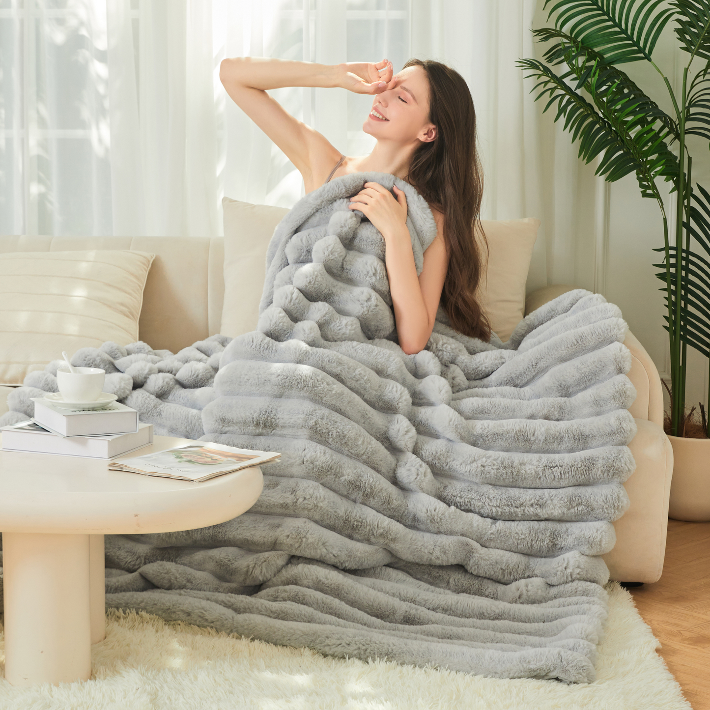 The Nantucket Blanket - Pebble Gray