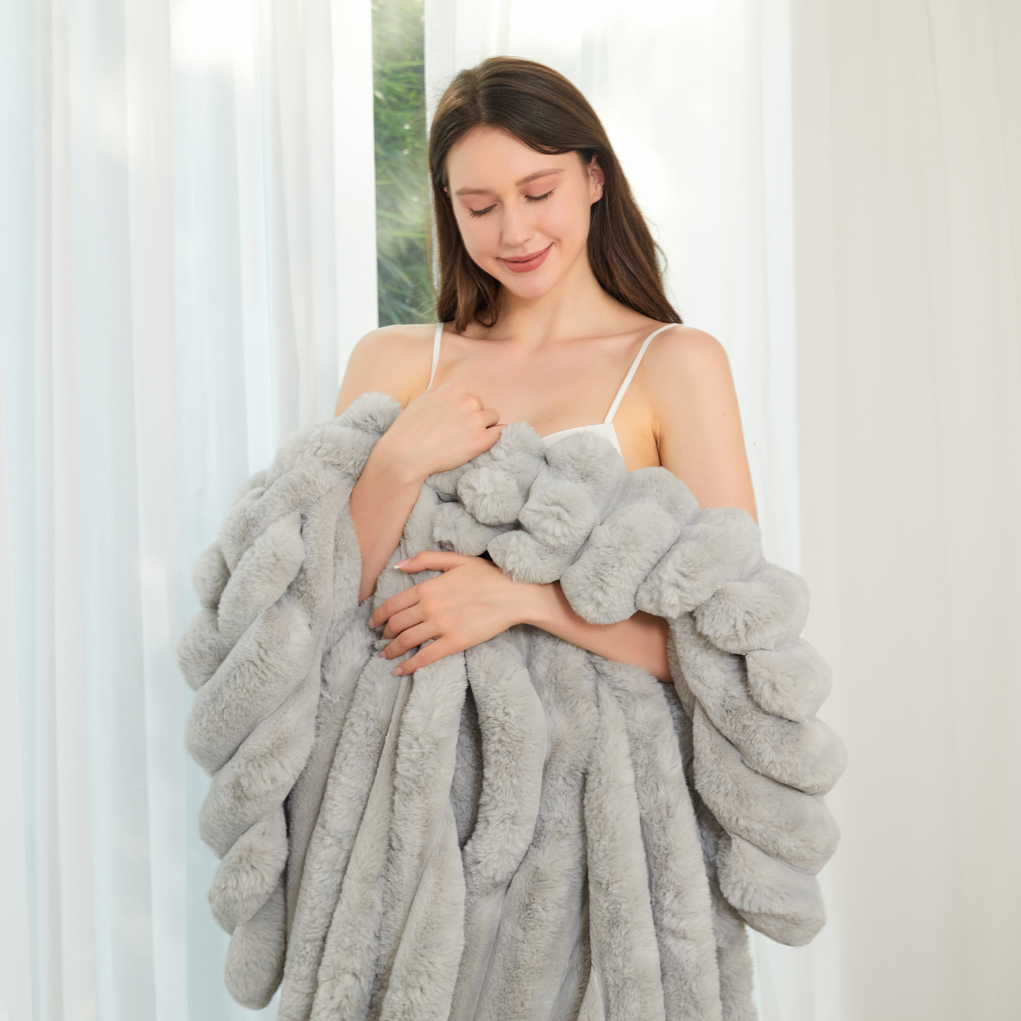 The Nantucket Blanket - Pebble Gray