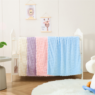 The Belle Bow Blanket 30"x40" - Baby Blue