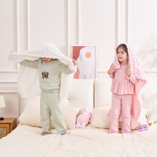 The Belle Bow Blanket 30"x40" - Cream