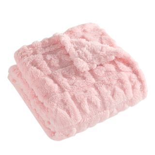 The Belle Bow Blanket 30"x40" - Light Pink