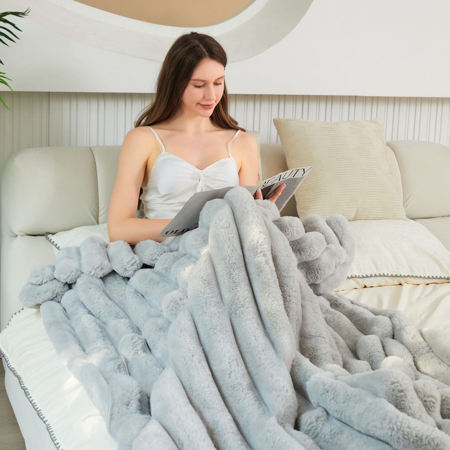 The Nantucket Blanket - Pebble Gray