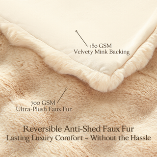 The Malibu Blanket - Shoreline Beige (ReFluffed. ReLoved.)