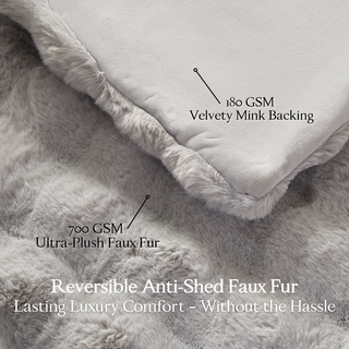 The Malibu Blanket - Pebble Gray (ReFluffed. ReLoved.)