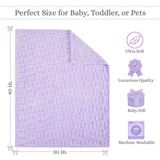 The Belle Bow Blanket 30"x40" - Lavender