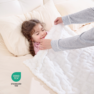 The Belle Bow Blanket 30"x40" - Cream