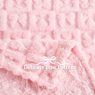 The Belle Bow Blanket 30"x40" - Light Pink