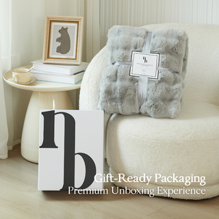 The Malibu Blanket - Pebble Gray (ReFluffed. ReLoved.)