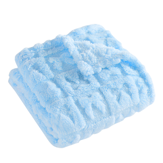 The Belle Bow Blanket 30"x40" - Baby Blue