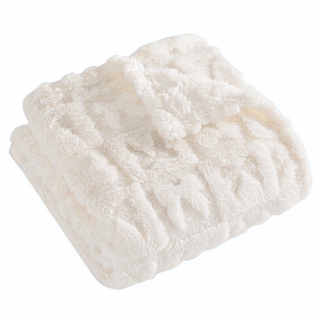 The Belle Bow Blanket 30"x40" - Cream