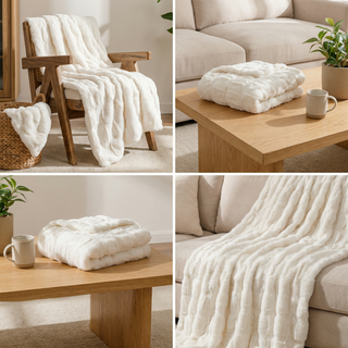 The Southampton Blanket - Lighthouse Cream (ReFluffed. ReLoved.)