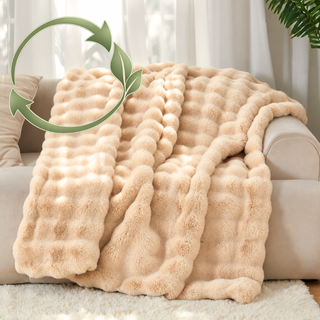 The Malibu Blanket - Shoreline Beige (ReFluffed. ReLoved.)