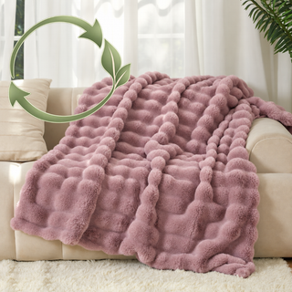 The Malibu Blanket - Purple Dusk (ReFluffed. ReLoved.)